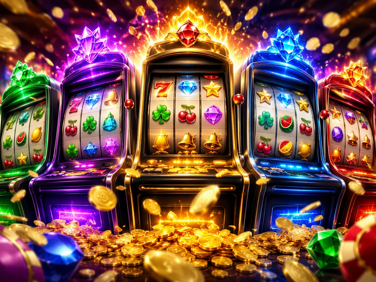 Tampilan permainan slot BW888 dengan reel dan simbol berwarna